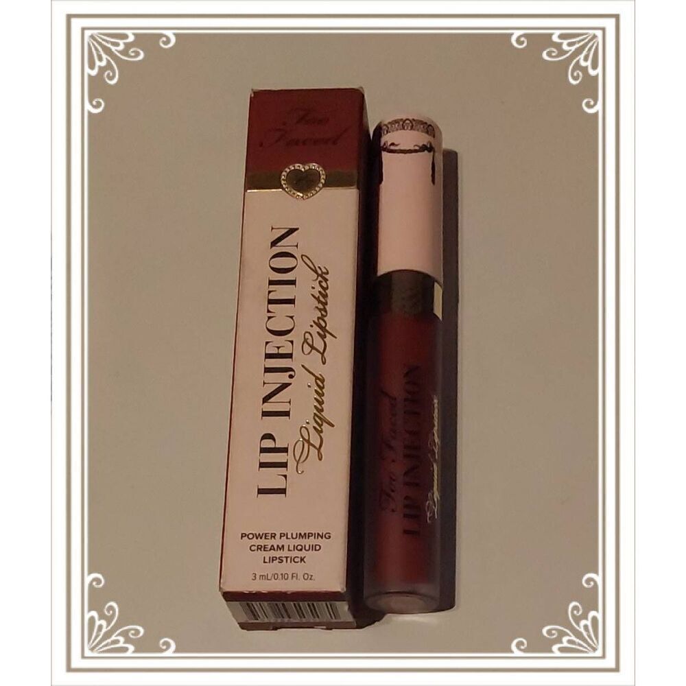NIB~Too Faced Lip Injection Power Plumping Cream Liquid Lipstick~Boom Boom Pow